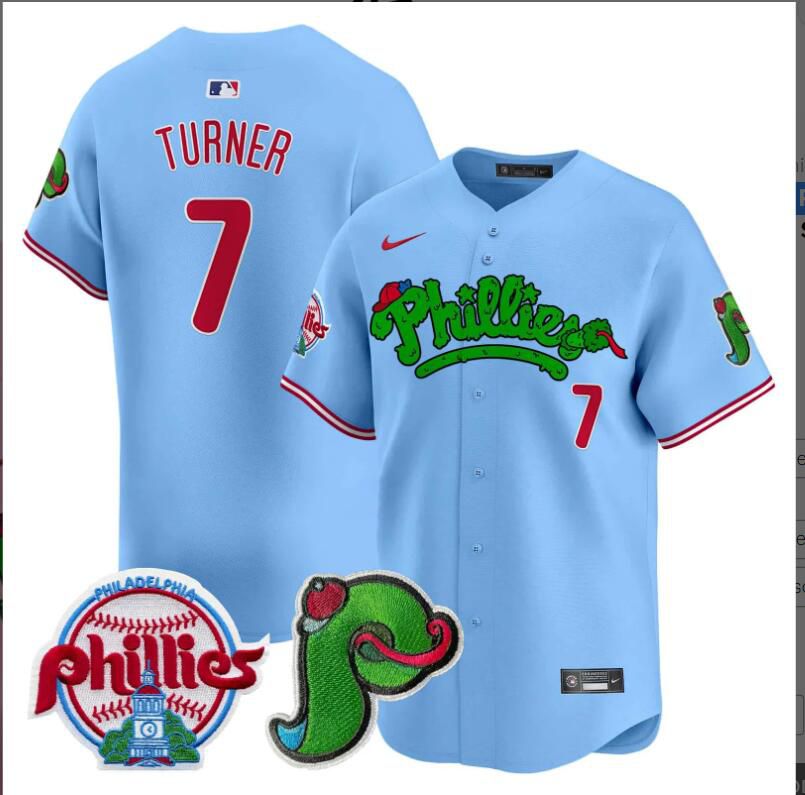 Men Philadelphia Phillies #7 Turner blue Limited 2024 MLB Nike jersey